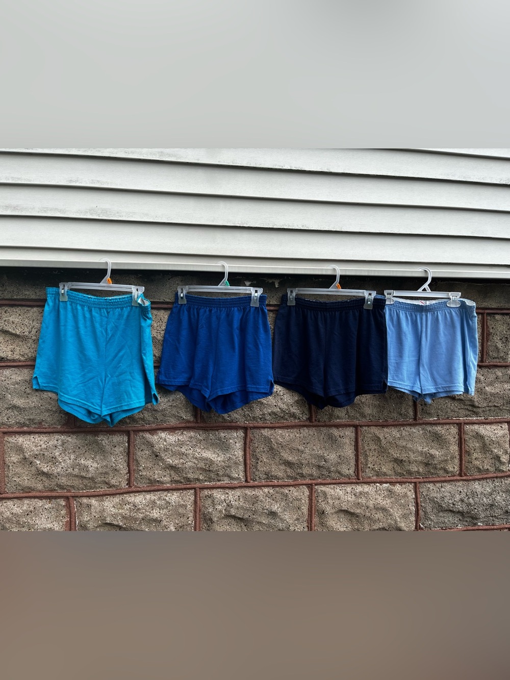Lot of 4 Soffe Athletic Shorts with elastic waist large junior blue